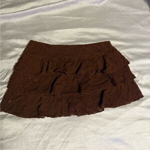 Windsor Chocolate Lace Mini Skirt